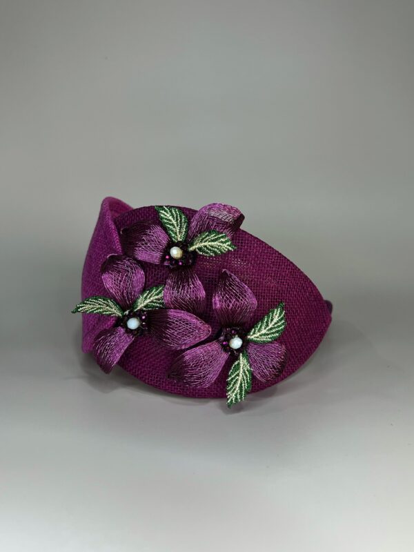 Diadema buganvilla flores sinamay