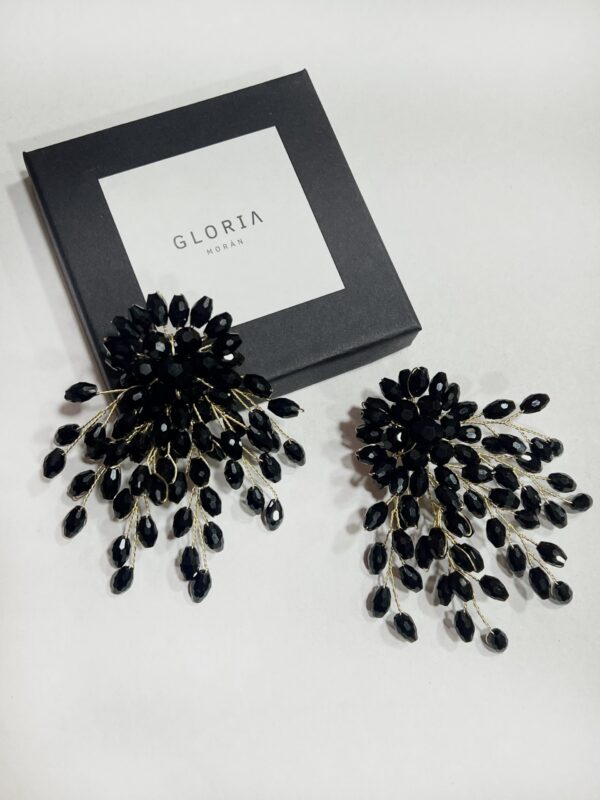 Pendientes cascada negro