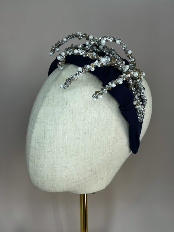 Diadema marino ramas pedrería