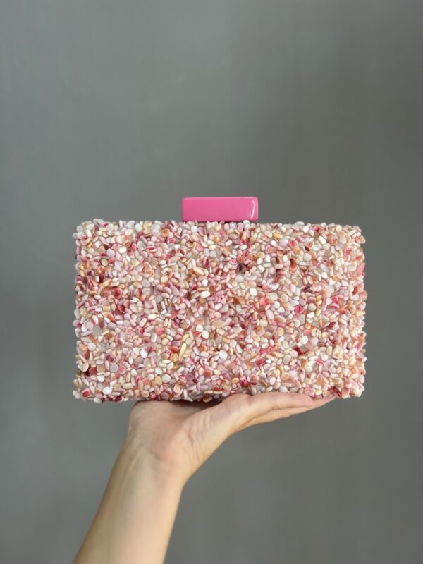 Bolso rosa piedras