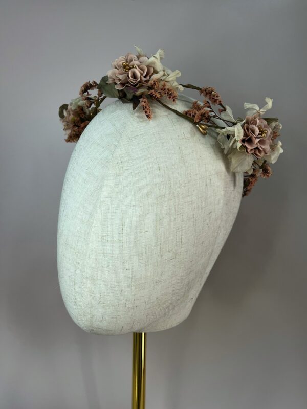 Corona flores preservadas nude