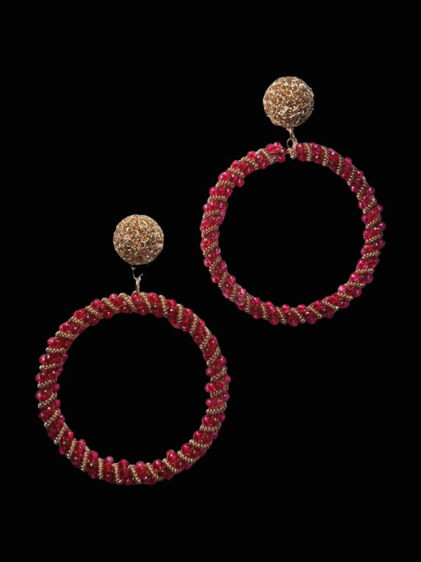 Pendientes aro buganvilla