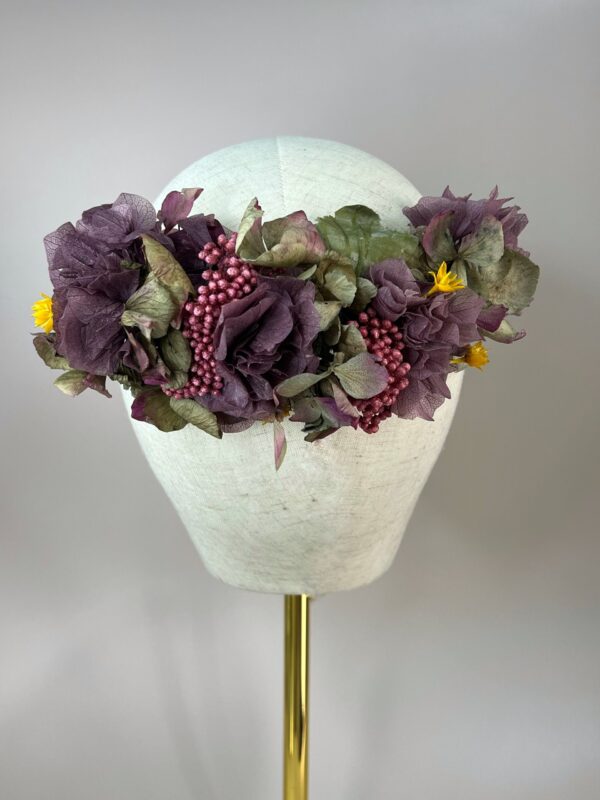 Tocado flores preservadas