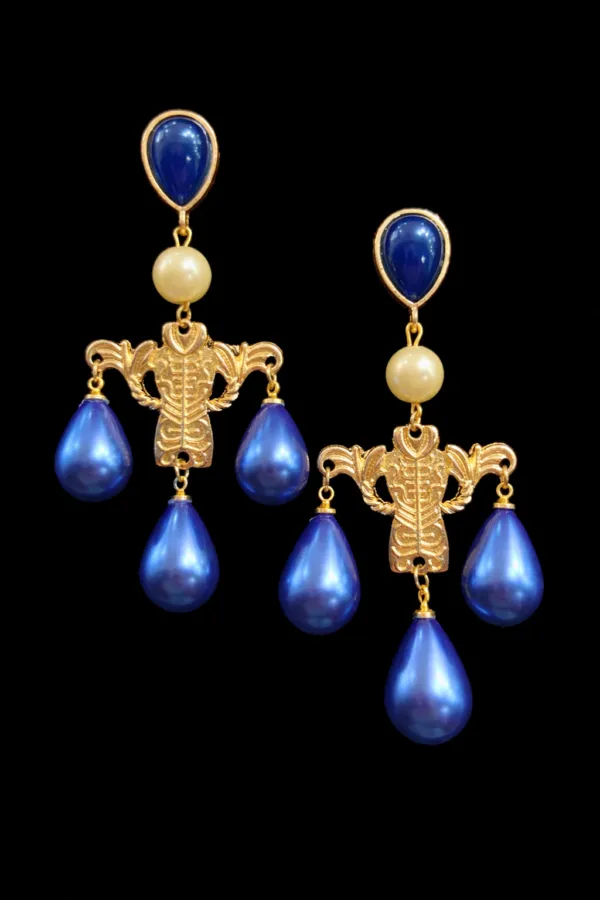 Pendientez azulino lágrimas