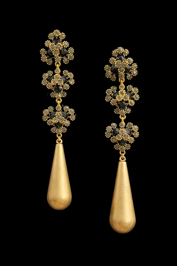 Pendientes lágrima cristales azules